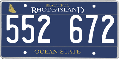 RI license plate 552672