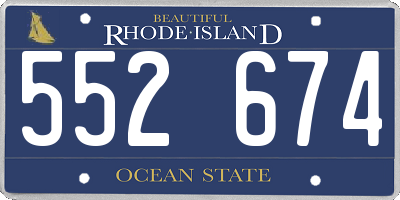 RI license plate 552674