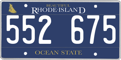 RI license plate 552675