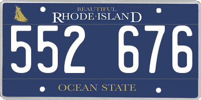 RI license plate 552676