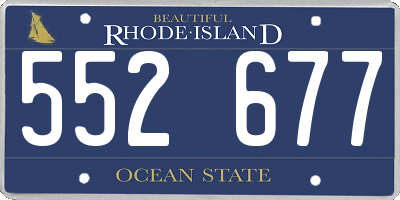 RI license plate 552677