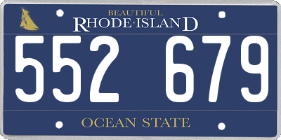 RI license plate 552679