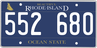 RI license plate 552680