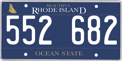 RI license plate 552682