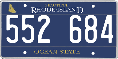 RI license plate 552684