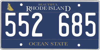RI license plate 552685