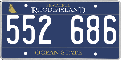 RI license plate 552686