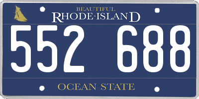 RI license plate 552688