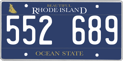 RI license plate 552689