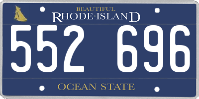 RI license plate 552696