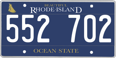 RI license plate 552702