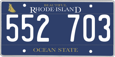 RI license plate 552703