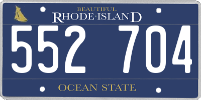 RI license plate 552704