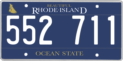 RI license plate 552711