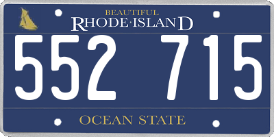 RI license plate 552715