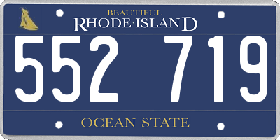 RI license plate 552719