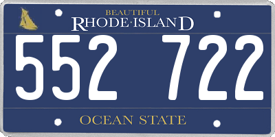 RI license plate 552722