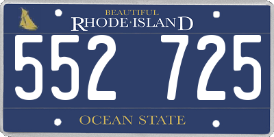 RI license plate 552725