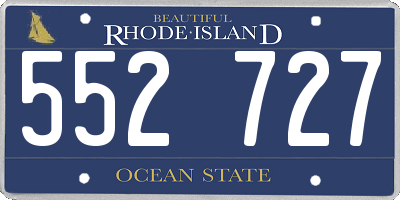 RI license plate 552727