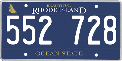 RI license plate 552728