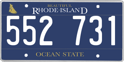 RI license plate 552731