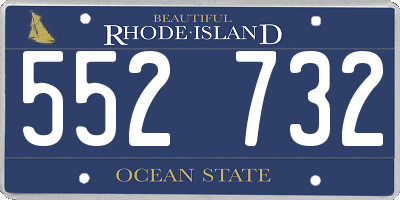 RI license plate 552732
