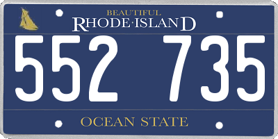 RI license plate 552735