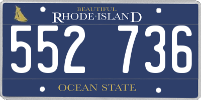 RI license plate 552736