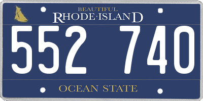 RI license plate 552740