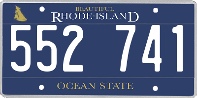 RI license plate 552741