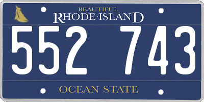 RI license plate 552743