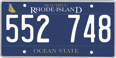 RI license plate 552748