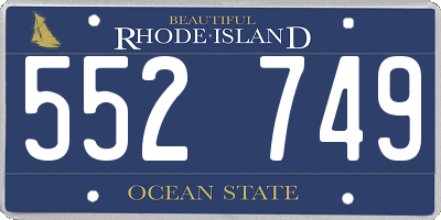 RI license plate 552749