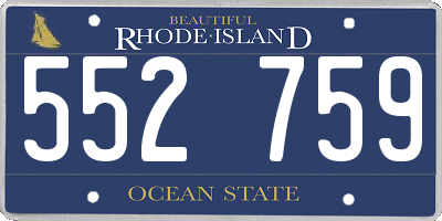 RI license plate 552759