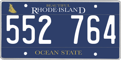RI license plate 552764