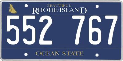 RI license plate 552767