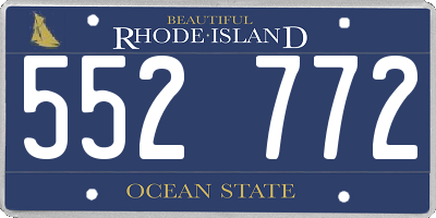 RI license plate 552772