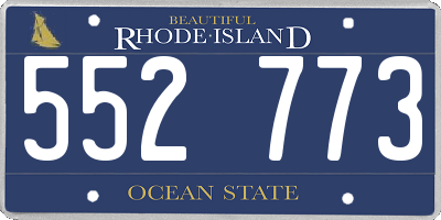 RI license plate 552773