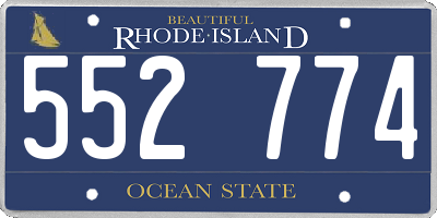 RI license plate 552774