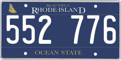 RI license plate 552776