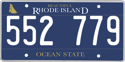 RI license plate 552779