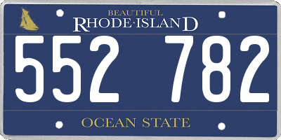 RI license plate 552782