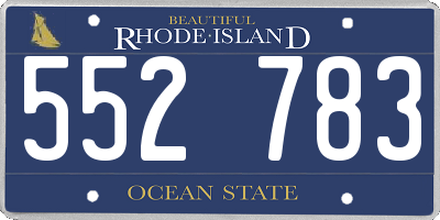 RI license plate 552783