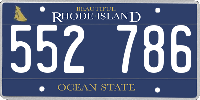 RI license plate 552786