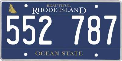 RI license plate 552787