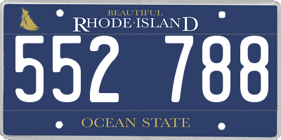 RI license plate 552788
