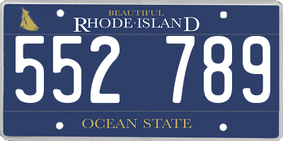 RI license plate 552789