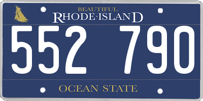 RI license plate 552790