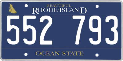 RI license plate 552793