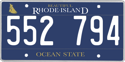 RI license plate 552794